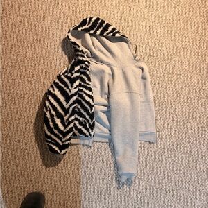 REVERSIBLE DENIM TEARS ZEBRA ZIP UP